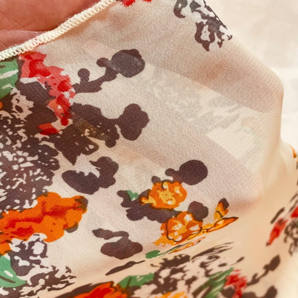 My Beloved Women's Floral Kimono Sheer Waterfall Open Swimsuit Cover Size L - Picture 4 of 8